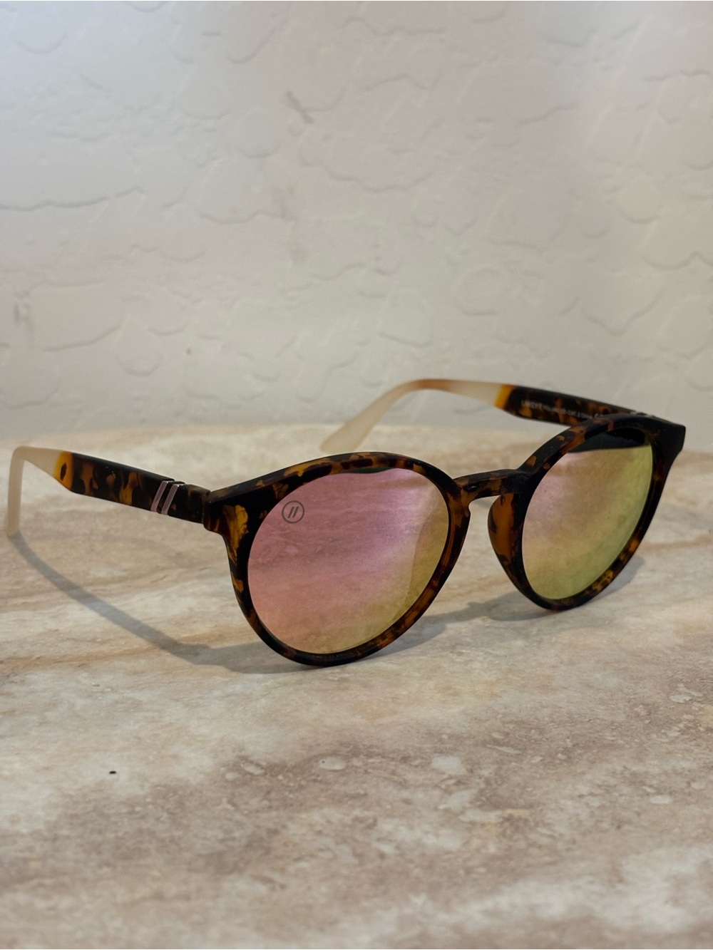 Blenders Lakey 7 Tortoiseshell Round Mirrored Sunglasses